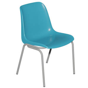 Chaise 100 coque polypropylène piètement époxy - T6
