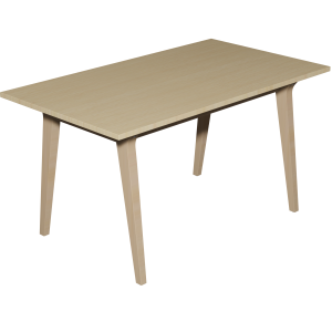 Table MATHILDE plateau ép.24 mm stratifié chant ABS piètement bois - 120x80 cm - T6