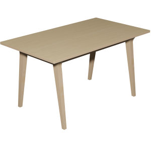 Table MATHILDE plateau ép.24 mm stratifié chant et piètement bois - 120x80 cm - T6
