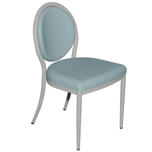 Chaise 260 assise et dossier tissu enduit piètement alu époxy - T6
