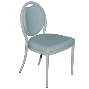 Chaise 260 assise et dossier prise de main tissu enduit piètement alu époxy - T6