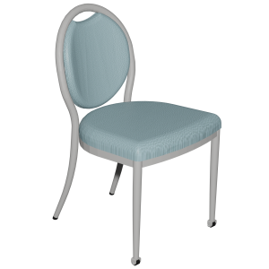 Chaise 260 mobile assise et dossier prise de main tissu enduit piètement alu époxy - T6