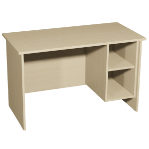 Bureau TERRA caisson 2 niches plateau ép.21 mm stratifié chant ABS panneau mélaminé - 100x60cm - T6