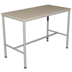 Mange-debout BEST 3800 plateau ép.24 mm stratifié chant ABS piètement époxy - 120x80cm - H110 cm