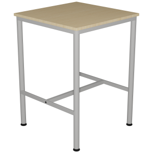 Mange-debout BEST 3800 plateau ép.24 mm stratifié chant ABS piètement époxy - 80x80cm - H110 cm