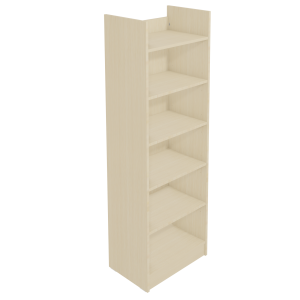 Bibliothèque TERRA 5 tablettes mélaminé - L60xP40xH181 cm