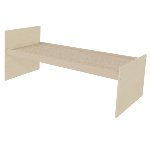 Lit TERRA mélaminé sommier aggloméré H50 cm - 80x190 cm