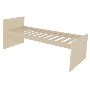Lit TERRA mélaminé sommier à lattes rigides H50 cm - 90x190 cm