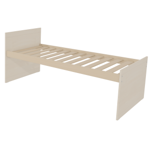Lit TERRA mélaminé sommier à lattes rigides H50 cm - 90x200 cm