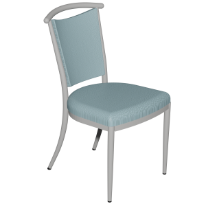 Chaise 550 assise et dossier tissu enduit piètement aluminium époxy - T6