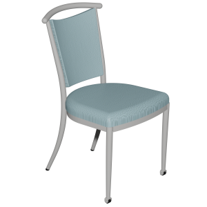 Chaise 550 mobile assise et dossier tissu enduit piètement aluminium époxy - T6