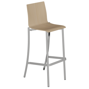Tabouret BEST coque bois C12 Alvana piètement époxy - H80 cm