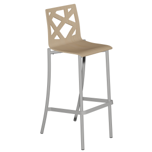 Tabouret BEST coque bois C5 Mozaïk piètement époxy - H80 cm