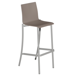 Tabouret BEST coque stratifié chant brut C12 Alvana piètement époxy - H80 cm