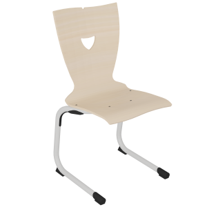 Chaise GALLA coque C8 Hello bois Blueprotech® piètement aluminium époxy - T6