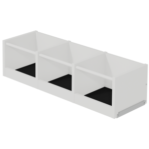 Bac à BD LINÉAL 3 cases mélaminé pour rayonnage L90 cm