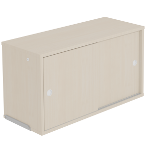 Rangement LINÉAL/NATUR 2 portes coulissantes mélaminé pour rayonnage L90 cm
