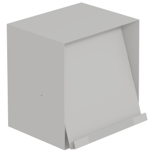 Présentoir à périodiques mural 1 porte époxy - L33xP30,7xH34 cm