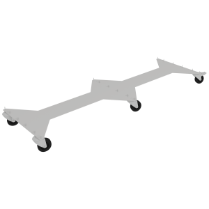 Châssis NATUR mobile époxy pour 2 rayonnages L90 cm