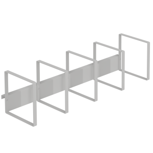 Râtelier LINÉAL 5 étriers époxy pour rayonnage L90 cm