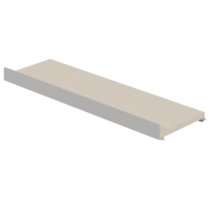 Tablette COLOR/HARMONY inclinée chant droit mélaminé butée PVC - L90 cm