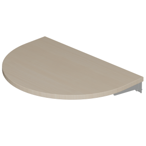 Tablette rabattable bout de travée NATUR mélaminé pour rayonnage nu ou mélaminé double face