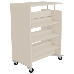 Rayonnage COLOR double face mobile stratifié et époxy 6 tablettes mélaminé - L90xP43xH135,2 cm
