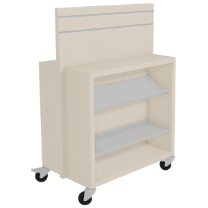 Présentoir CARÉA double face stratifié - L102xP62xH143,3 cm
