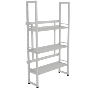 Rayonnage LINÉAL simple époxy 3 tablettes époxy - L91,5xP31,9xH162,4 cm