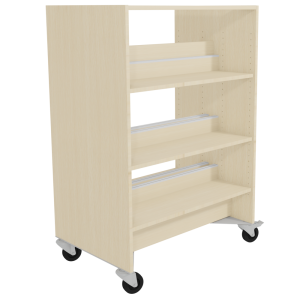 Rayonnage HARMONY double face mobile 6 tablettes mélaminé - L90xP63xH120 cm