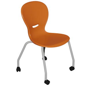 Chaise HAVA 4 pieds mobile coque polypropylène piètement époxy - T6