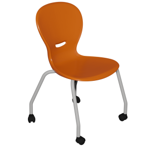 Chaise HAVA 4 pieds mobile coque polypropylène piètement époxy - T6