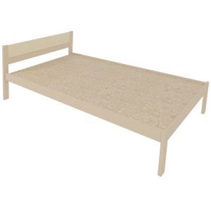Lit VERCORS II tête de lit panneau mélaminé et bois sommier aggloméré H34 cm - 140x200 cm