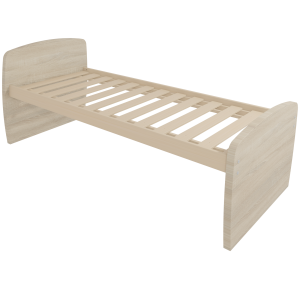 Lit DANAÉ SIGNATURE stratifié sommier à lattes rigides H50 cm - 90x210 cm