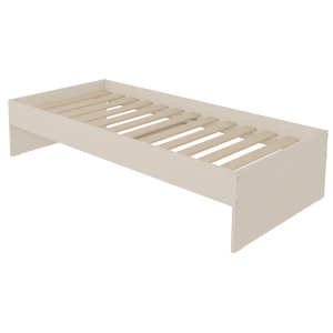 Lit HABITAT mélaminé sommier à lattes rigides H34 cm - 90x200 cm