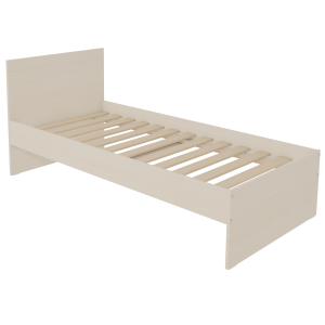 Lit HABITAT tête de lit haute mélaminé sommier à lattes rigides H34 cm - 90x200 cm