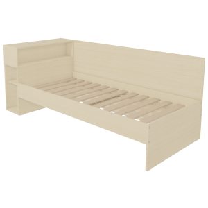 Lit cosy HABITAT avec lisse mélaminé sommier à lattes rigides H34 cm - 90x190 cm