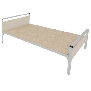 Lit CUBIK mélaminé piètement époxy - sommier aggloméré - 140x190 cm