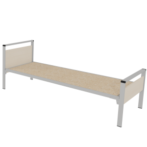 Lit CUBIK mélaminé piètement époxy - sommier aggloméré - 90x200 cm