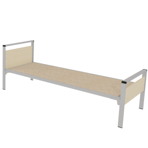 Lit CUBIK mélaminé piètement époxy - sommier aggloméré - 90x200 cm