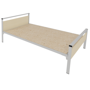 Lit CUBIK mélaminé piètement époxy - sommier aggloméré - 140x200 cm