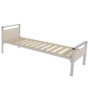 Lit CUBIK mélaminé piètement époxy - sommier à lattes rigides - 90x190cm