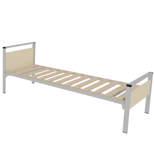 Lit CUBIK mélaminé piètement époxy - sommier à lattes rigides - 90x190cm