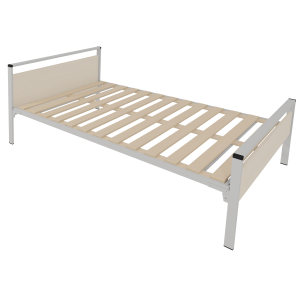 Lit CUBIK mélaminé piètement époxy - sommier à lattes rigides -140x190cm