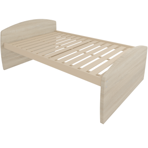 Lit DANAÉ SIGNATURE stratifié sommier à lattes rigides H50 cm - 140x190 cm