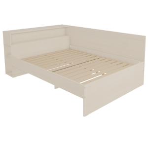 Lit cosy HABITAT avec lisse mélaminé sommier à lattes rigides H34 cm - 140x190 cm