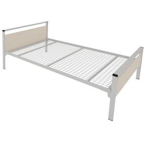 Lit CUBIK mélaminé piètement époxy - sommier treillis - 140x190 cm