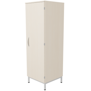 Armoire MÉTIS 1 porte charnière à droite 1/2 penderie et lingerie mélaminé/époxy - L66xP64xH183 cm