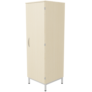 Armoire MÉTIS 1 porte charnière à droite 1/2 penderie et lingerie mélaminé/époxy - L66xP64xH183 cm