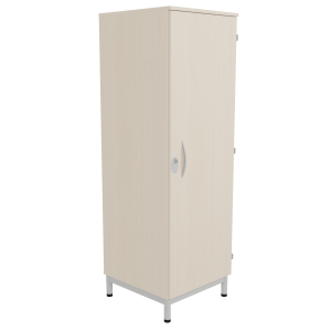 Armoire MÉTIS 1 porte moraillon charnière à droite 1/2 penderie et lingerie mélaminé/époxy - L66xP64xH183 cm
